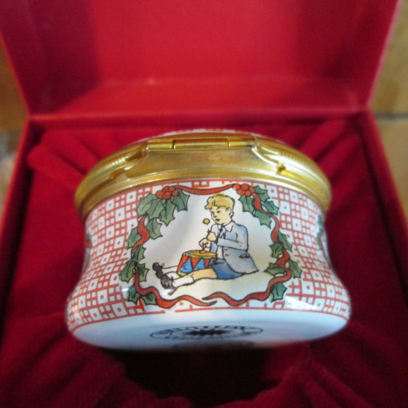 Enamel Trinket Box ROCKING HORSE Christmas 1987